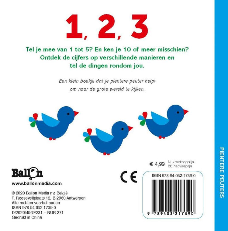 Livre cartonné pour tout-petits Bright Publisher standard - 1, 2, 3
