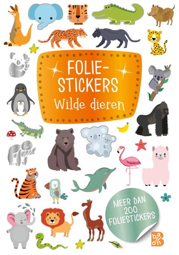Autocollants à paillettes d'éditeur standard - animaux sauvages