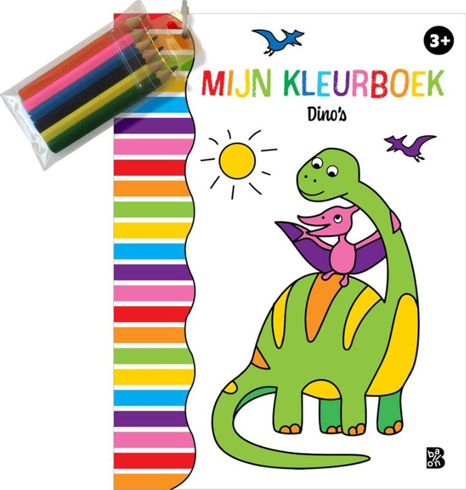 Livre de coloriage éditeur standard avec crayons - dinosaures