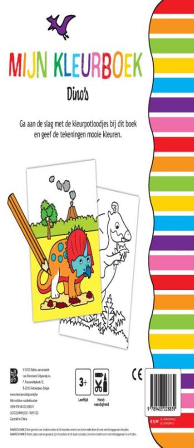 Livre de coloriage éditeur standard avec crayons - dinosaures
