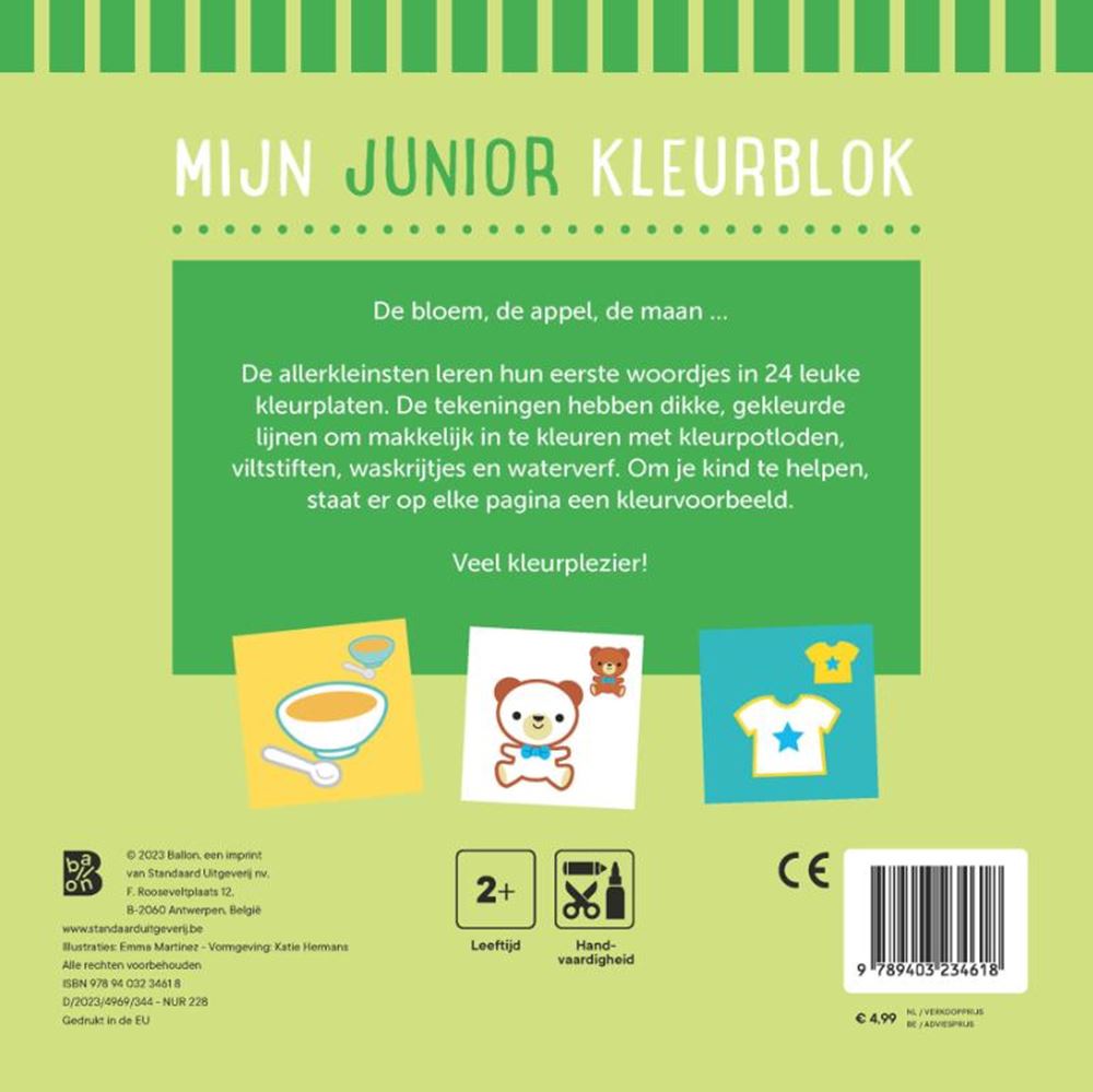 Éditeur standard mon color block junior - mes premiers mots 2+