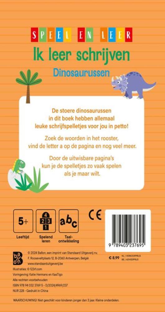 Éditeur standard J'apprends à écrire des dinosaures