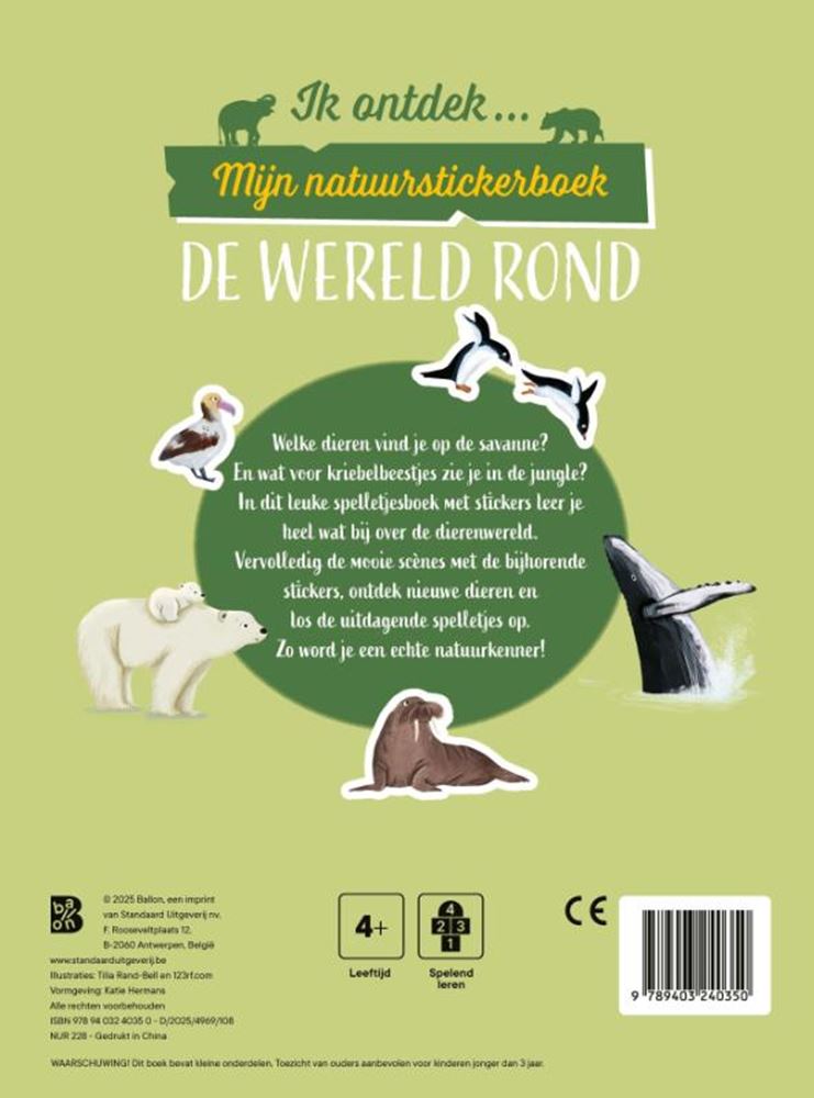 Éditeur standard mon livre d'autocollants nature - autour du monde