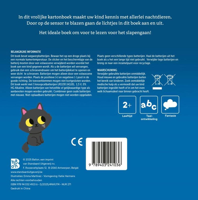 Éditeur standard mon livre lumineux - animaux dans la nuit 2+
