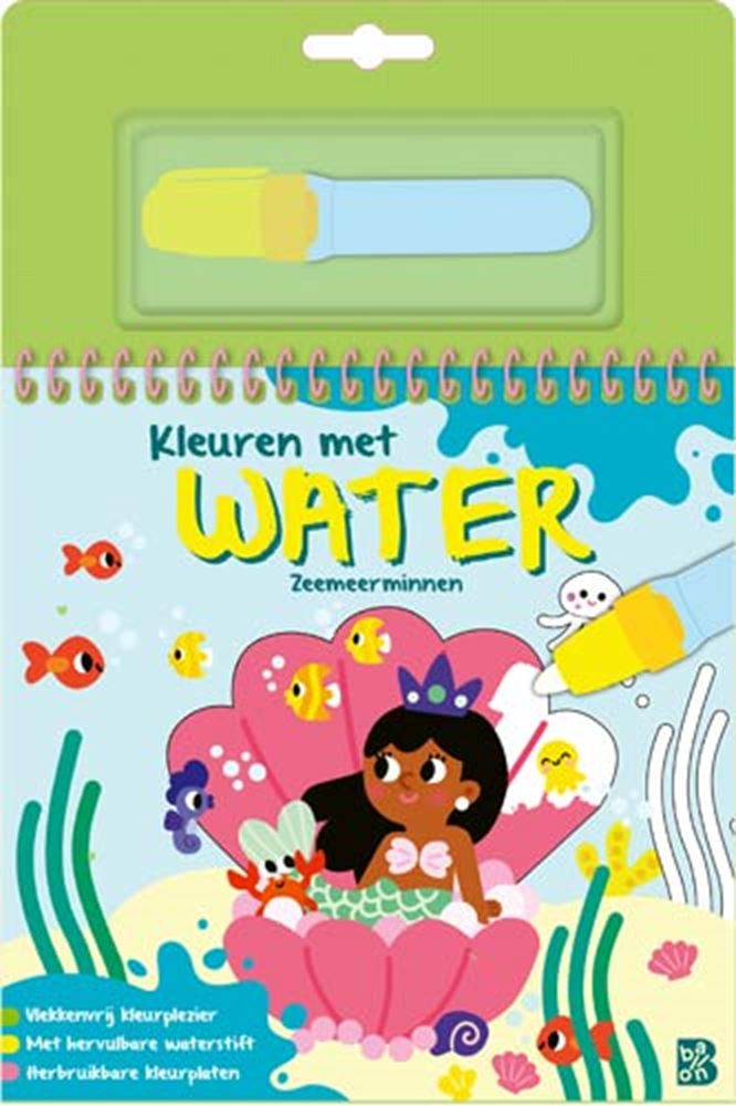 Coloriage avec des sirènes d'eau 3+