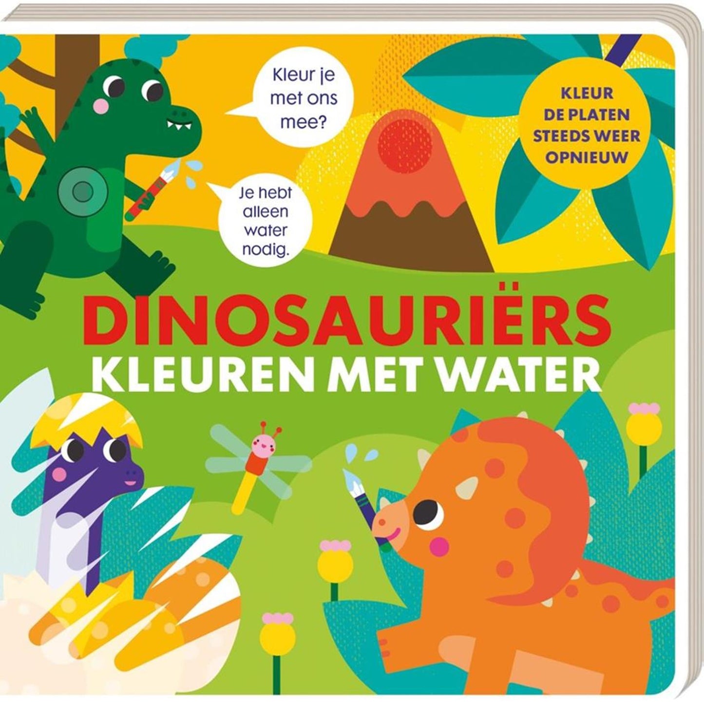 Livres d'images à colorier avec de l'eau - dinosaures