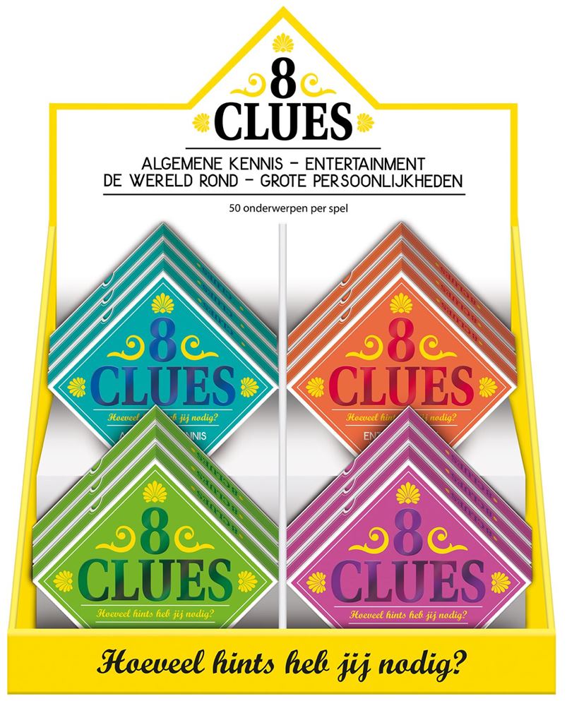 Présentez 8 indices - 4 x 3 ex. adulte