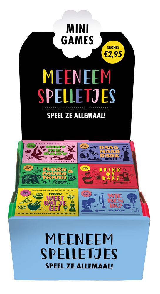 Présentoir mini-jeux 6 x 4 ex. -