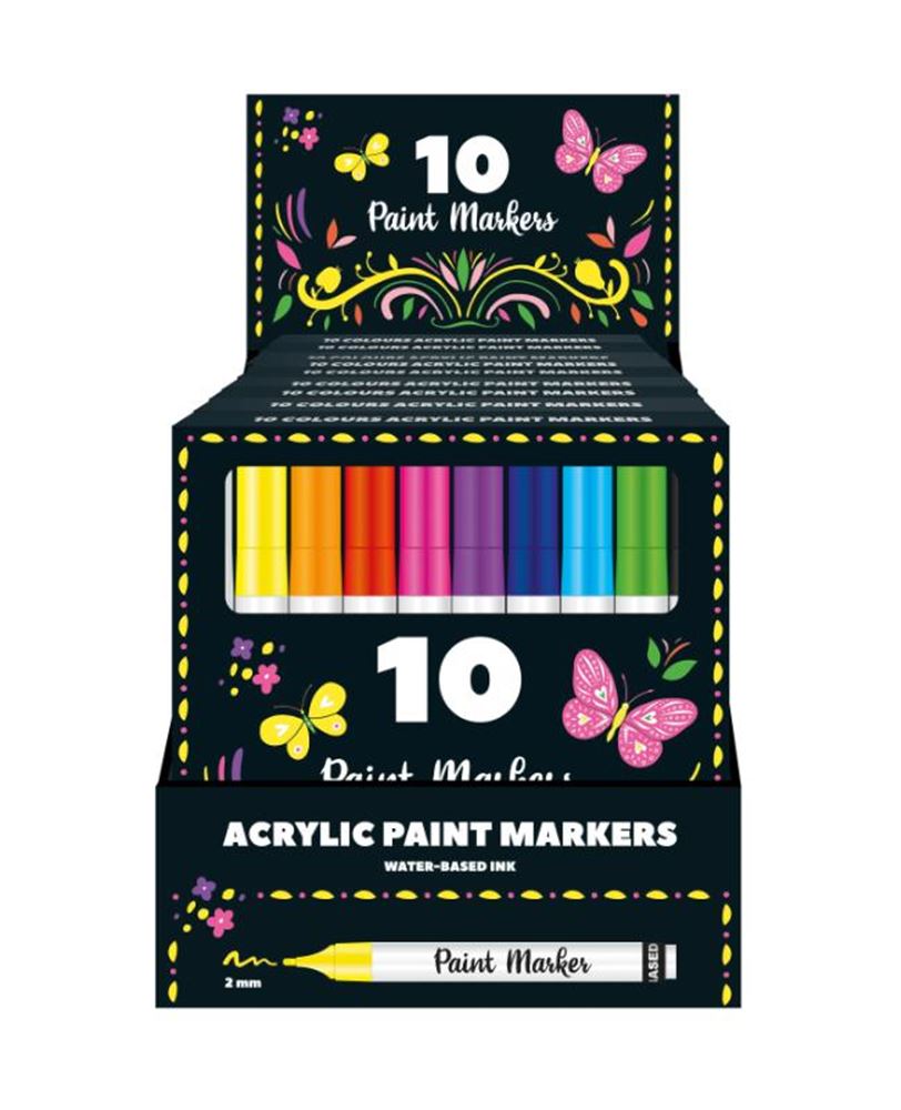 Afficher les marqueurs de peinture. 10 pièces