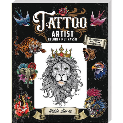 Imagebooks livre de coloriage pour tatoueur - animaux sauvages