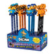 Dsp. chien homme 3d gomme + stylo. 12 pièces. 4 essieux