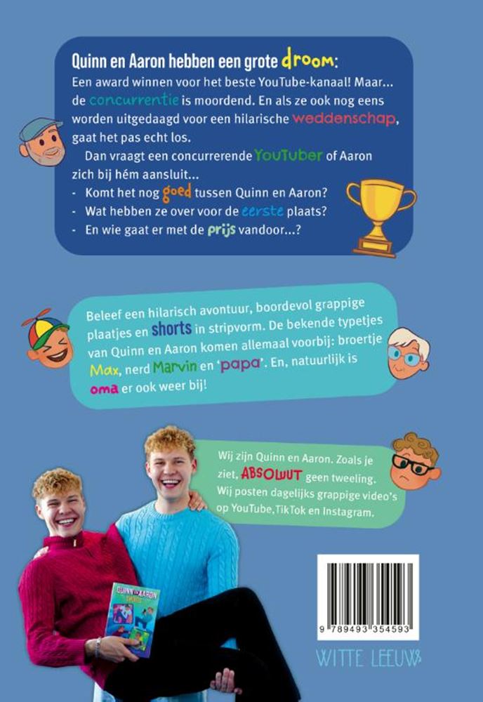 Livre d'histoires : Short de Quinn et Aaron 9+
