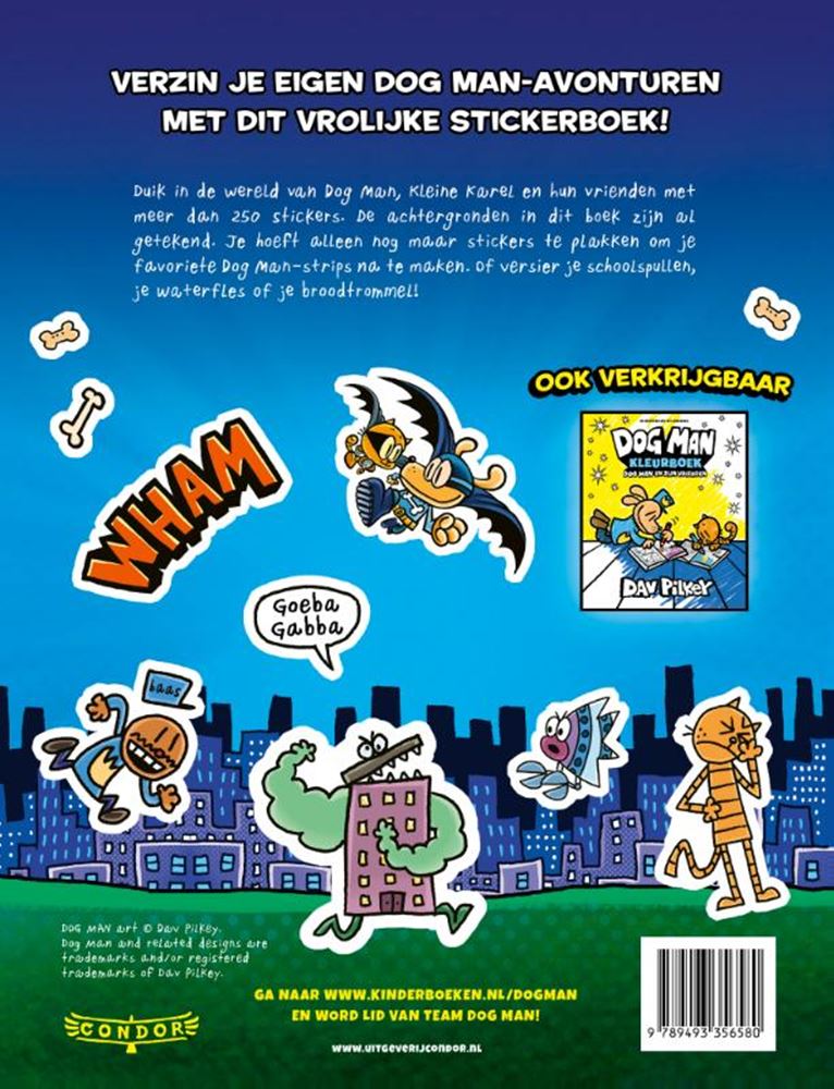 Book Dog Man Stickerboek