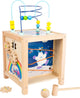 Trieur de formes en bois Small foot - cube de motricité rue sésame 27 x 27 cm - - jouets rue sésame