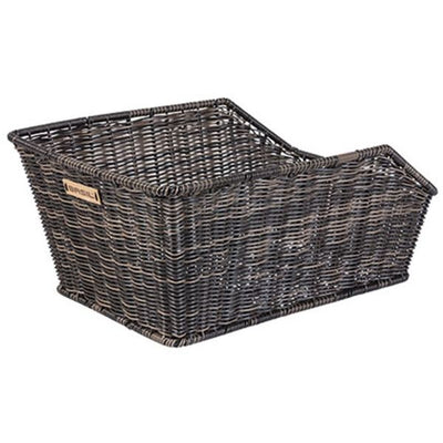 Basil Cento Rattan Look WSL - Panier à vélo - à l'arrière - y compris le système Basil WSL - Brown