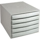 Commode exacompta multiform grise 5 tiroirs 284 x 218 x 387 mm
