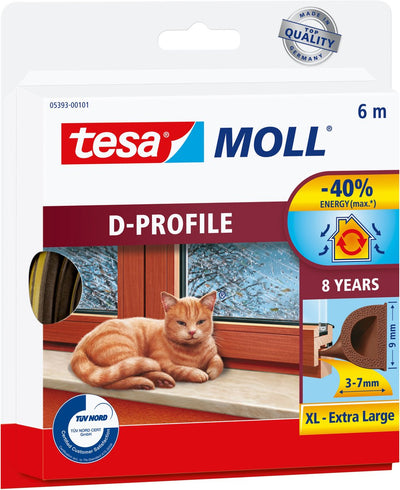 Tesa Tour Strap D Profil 6m x 3-7 mm brun