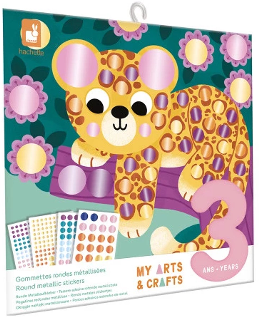 Janod - studio - stickers ronds - animaux exotiques
