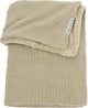 Couverture de berceau en peluche Meyco baby mini noeuds - sable - 75x100cm - 2,0 tog