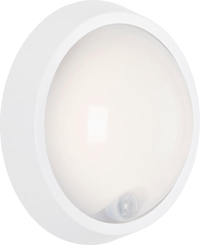 Briloner leuchten helsinki - luminaire extérieur - led - 12w - 1150lm - 4000k - capteur - détecteur de mouvement - ip44 - couleur : blanc - matériau : plastique