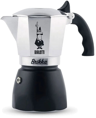 Bialetti brikka revolution 4 tasses – cafetière à expresso avec crème – cafetière à moka en aluminium – café italien authentique