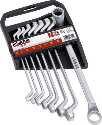 Jeu de clés à anneau Kreator krt500004 - 6-22 mm - 8 pièces