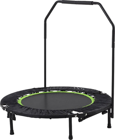 Trampoline de fitness Tunturi - pliable - surface de saut de 104 cm - avec poignée de protection - incl. application de remise en forme gratuite