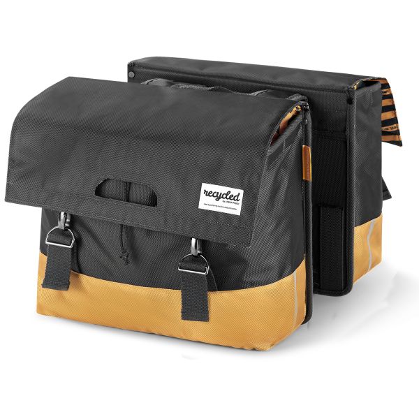 Sac double vélo urbain à l'épreuve urbaine urbaine noir 40L