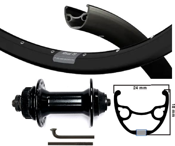 KGS Roue avant 28 pouces (622) Rim + Spaak Zw Centerlock