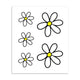 Jeu d'autocollants marguerite ordinaire M