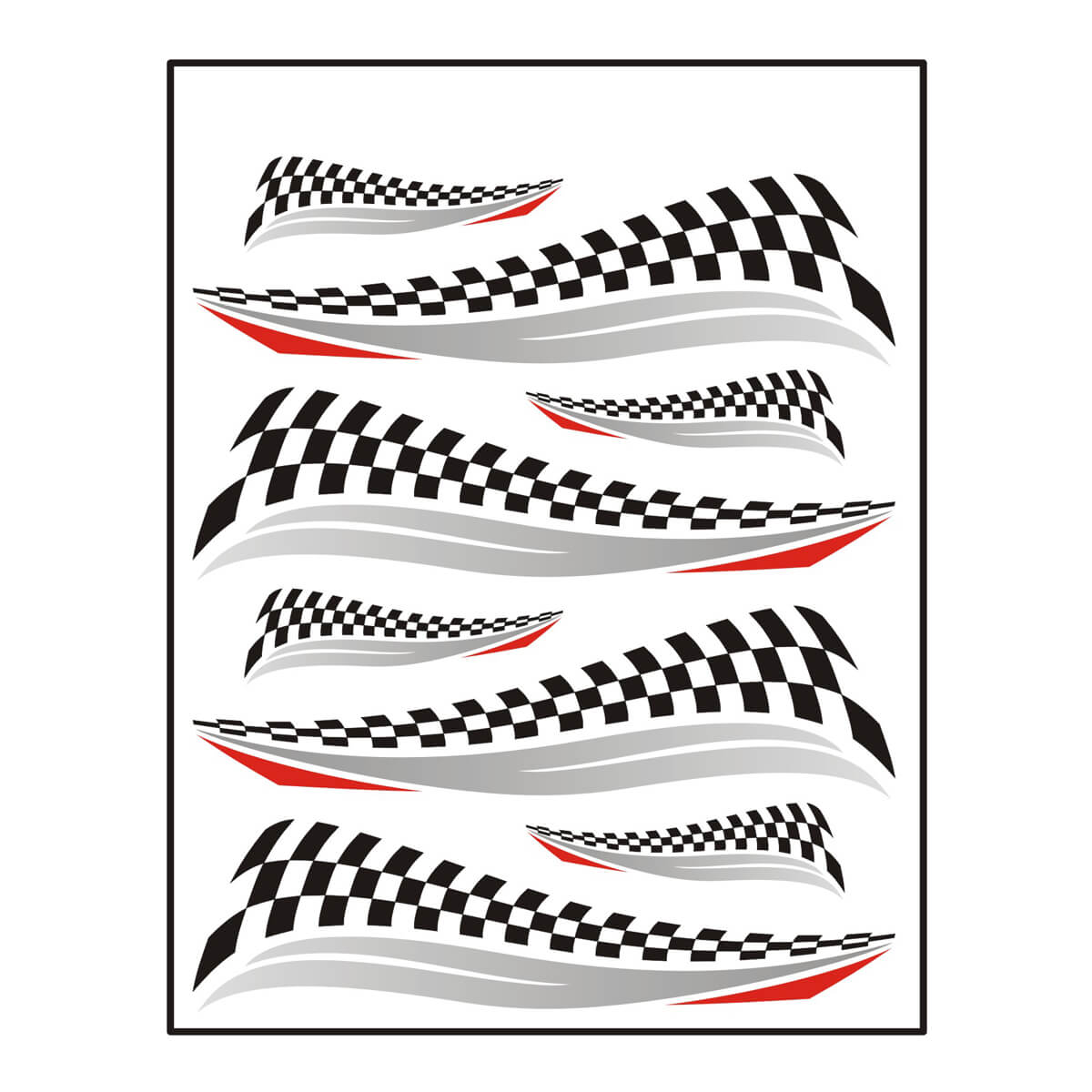 Ensemble d'autocollants drapeau de finition