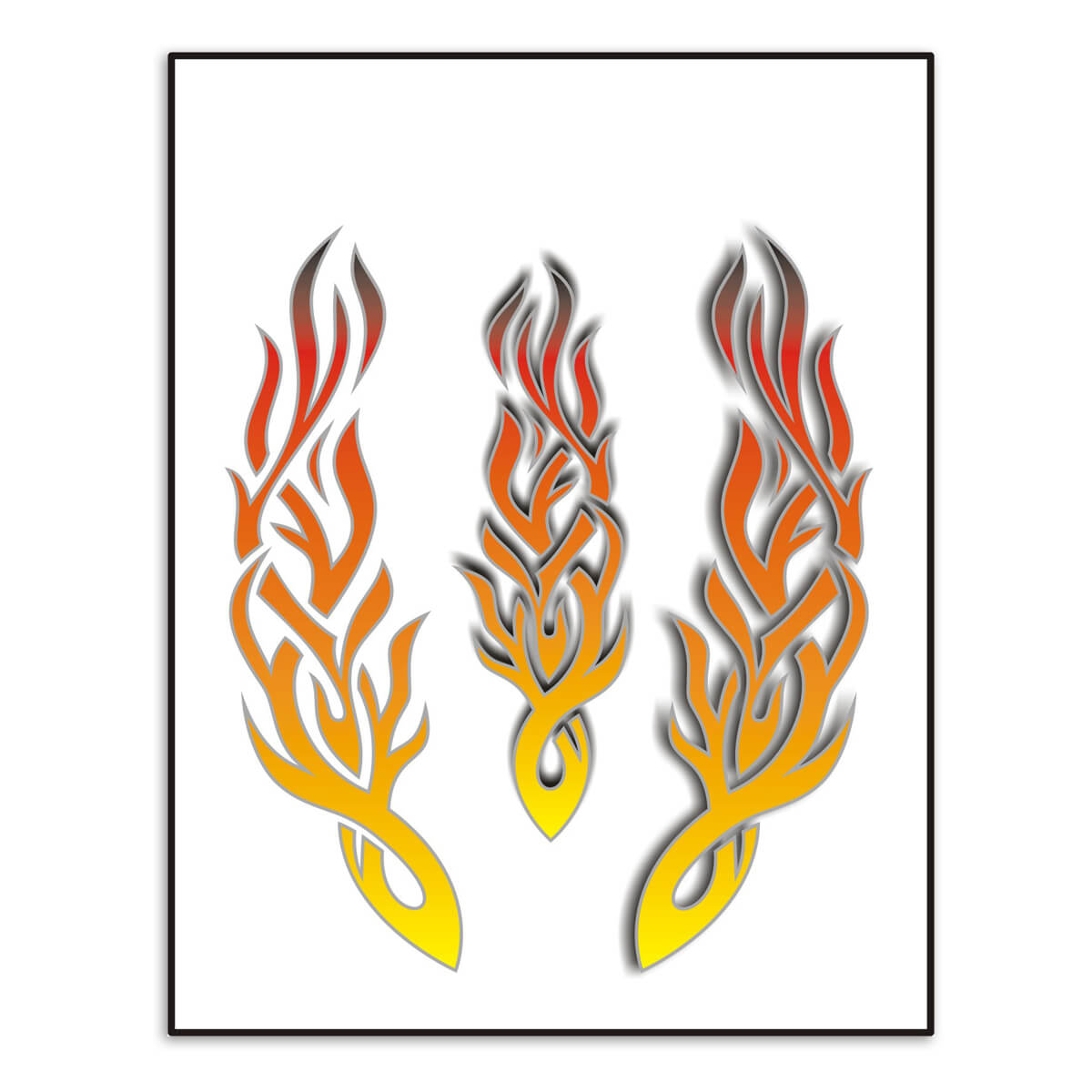 Set d'autocollants flammes tribales