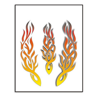 Set d'autocollants flammes tribales
