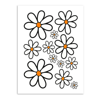 Jeu d'autocollants marguerite ordinaire L