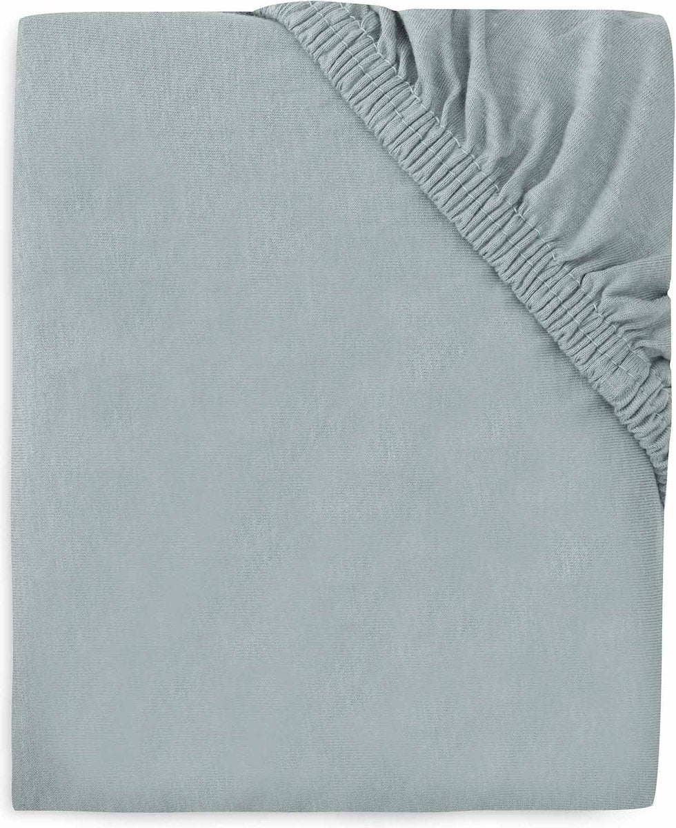 Jollein bébé - drap housse jersey 70 75x140 150cm - lit bébé - coton doux - vert d'eau