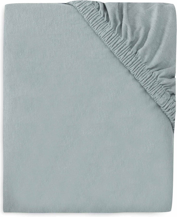Jollein bébé - drap housse jersey 70 75x140 150cm - lit bébé - coton doux - vert d'eau