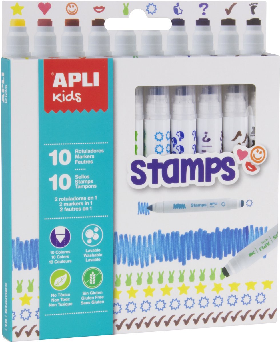 Apli kids marqueurs de tampons apli 10 u.