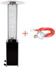 Sunred – chalumeau à gaz - conduite de gaz - noir - modèle sur pied - chauffage de terrasse - gaz - 12000 w - différentes positions - allumage électrique - chauffage à gaz - complet : incl. tuyau de régulateur de pression de gaz