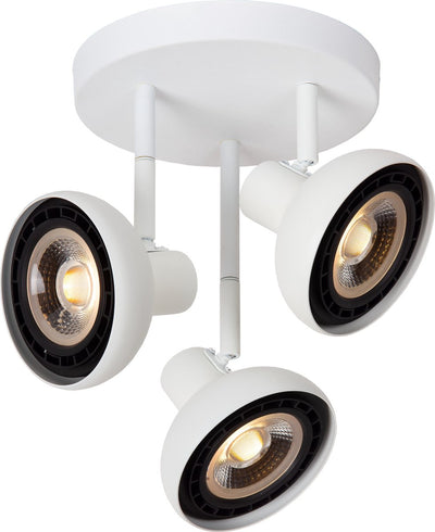 Lucide sensas - spot de plafond (plafonnier) - ø 25,8 cm - 3xgu10 (es111) - blanc