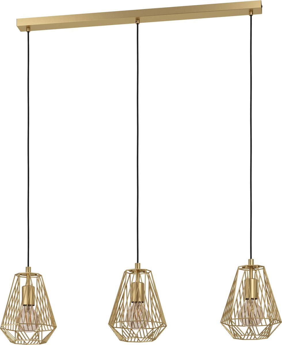 Lampe à suspension style Eglo - e27 - 96 cm - or