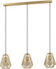 Lampe à suspension style Eglo - e27 - 96 cm - or