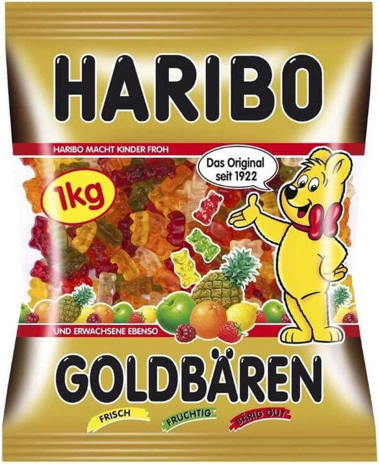Oursons d'or Haribo - bonbons aux saveurs de fruits - sachet de 1kg
