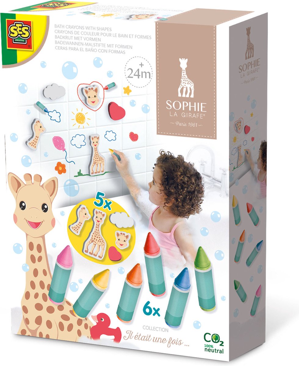 Ses Sophie La Girafe Bath Chalk avec des formes