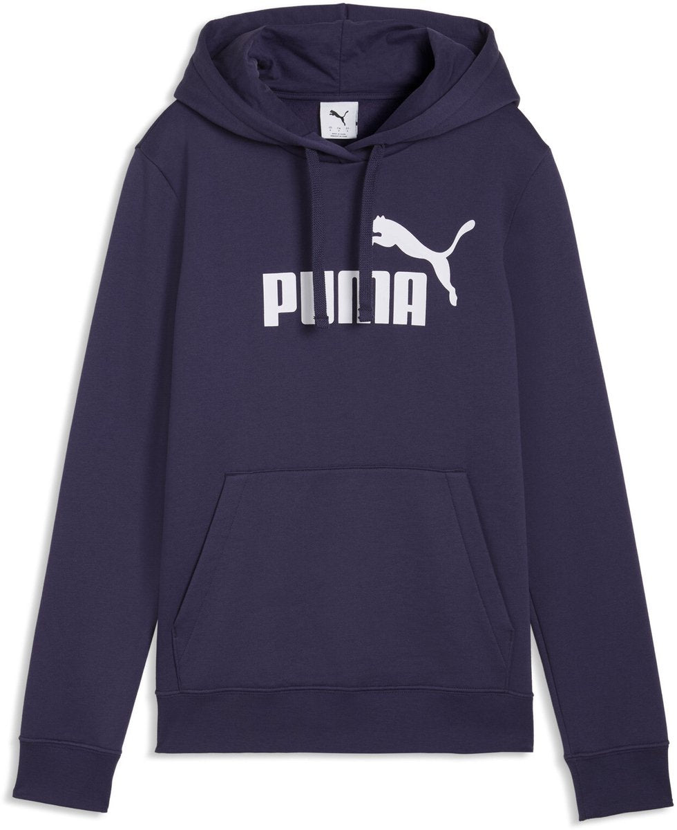 Puma ess non. Pull femme 1 logo hoodie fl(s) - prune foncé