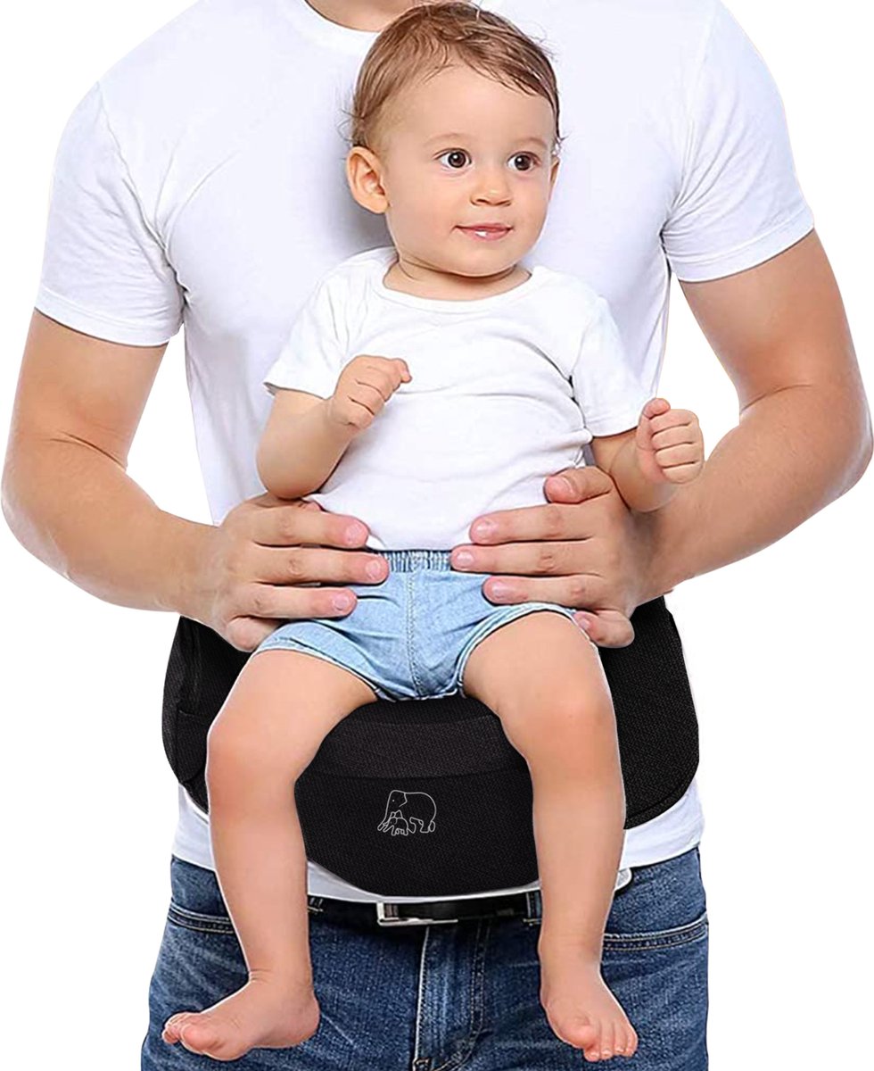 Deryan pack basic porte-hanche - siège de hanche pour bébé tout-petit - porte-bébé noir