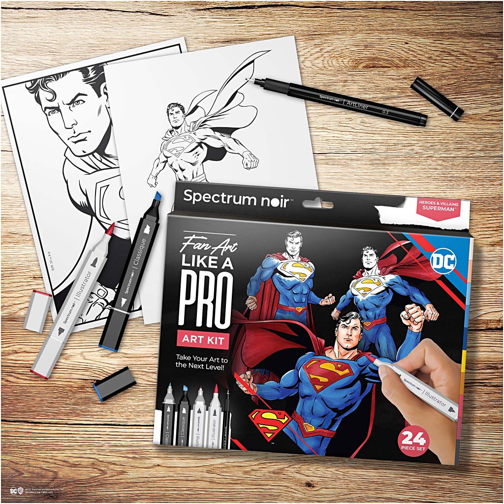 Creativ Company HobbySet Illustration Comic Book Heroes Superman Color Set