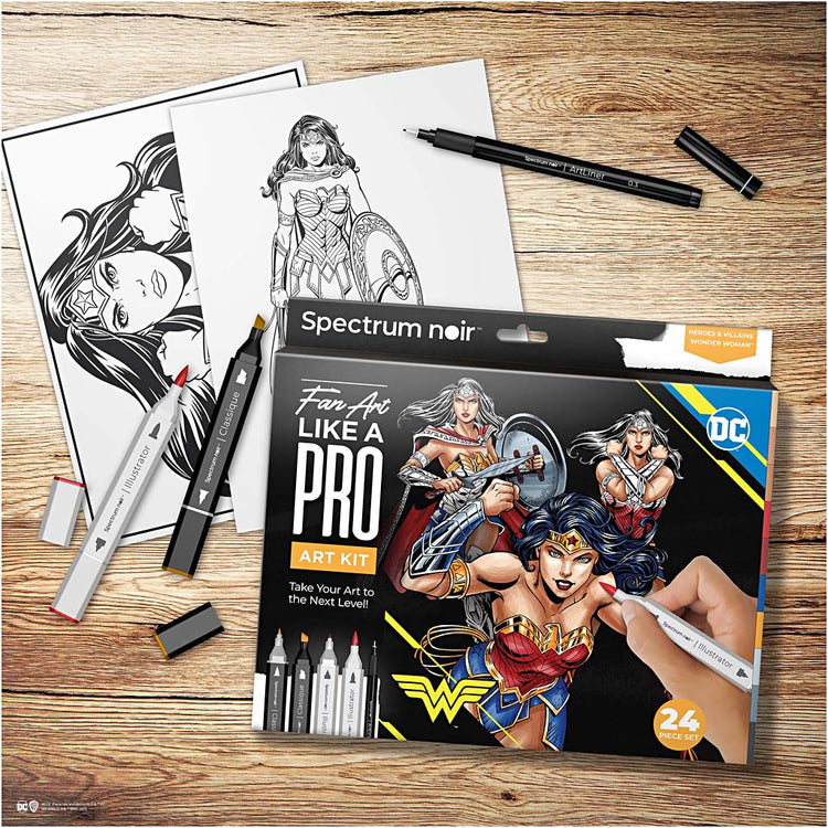 Creativ Company HobbySet Illustration Comic Book Heroes Wonder Woman Color Set