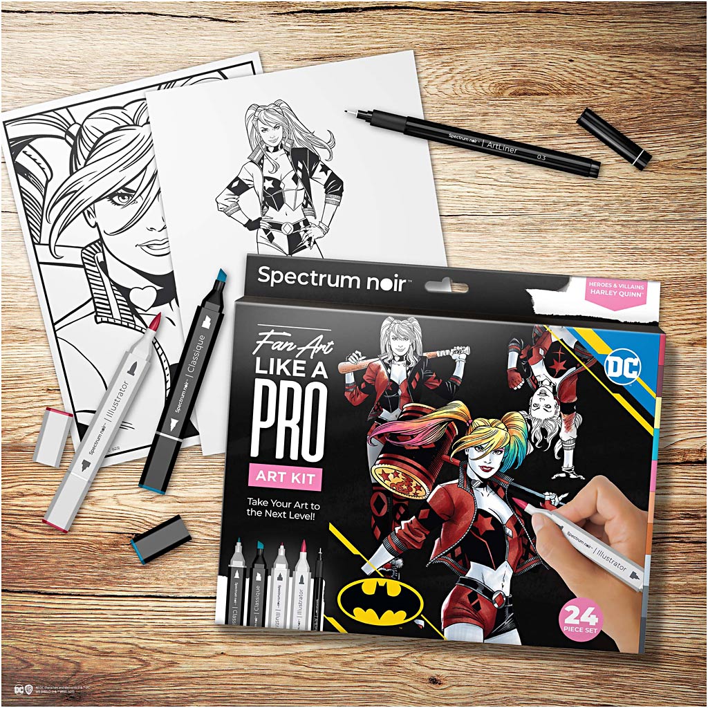 Creativ Company Hobbyset illustration, Harley Quinn, différentes couleurs, 1 boîte