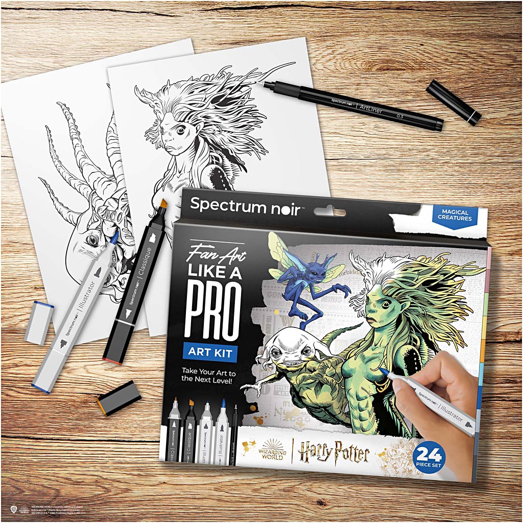 Creativ Company Hobbyset illustration, Harry Potter: Créatures magiques, différentes couleurs, 1 boîte