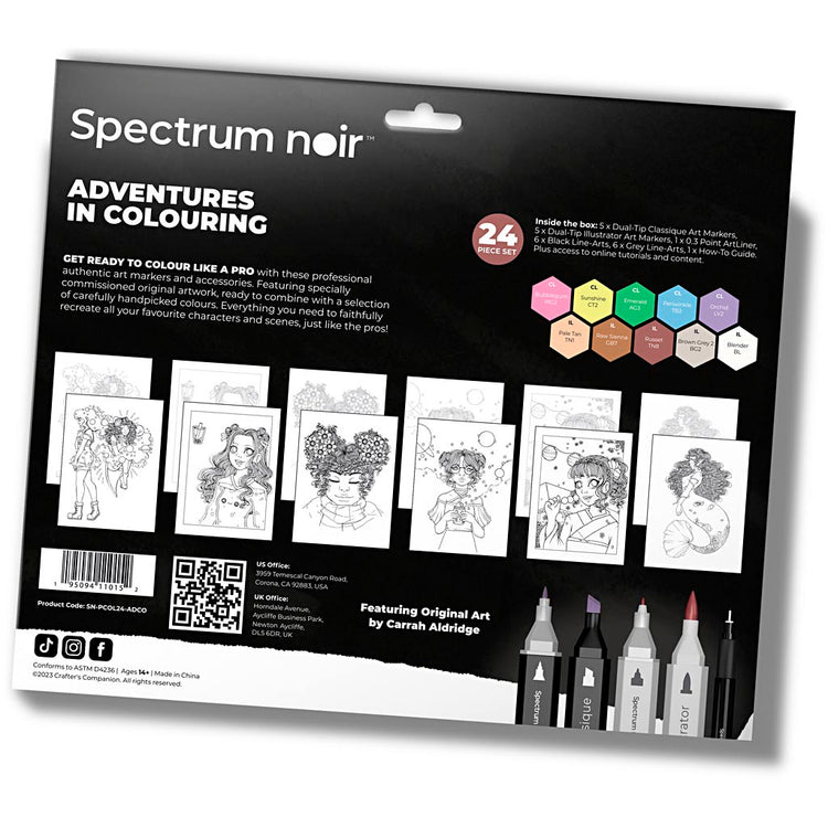 Creativ Company Hobbyset illustration, couleurs aventureuses, différentes couleurs, 1 boîte